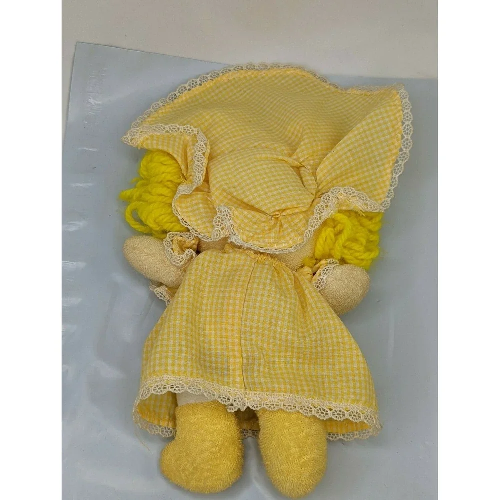 Sugar Dumplins Creation‎ Cloth Doll 9 Inch Yellow Gingham Terry